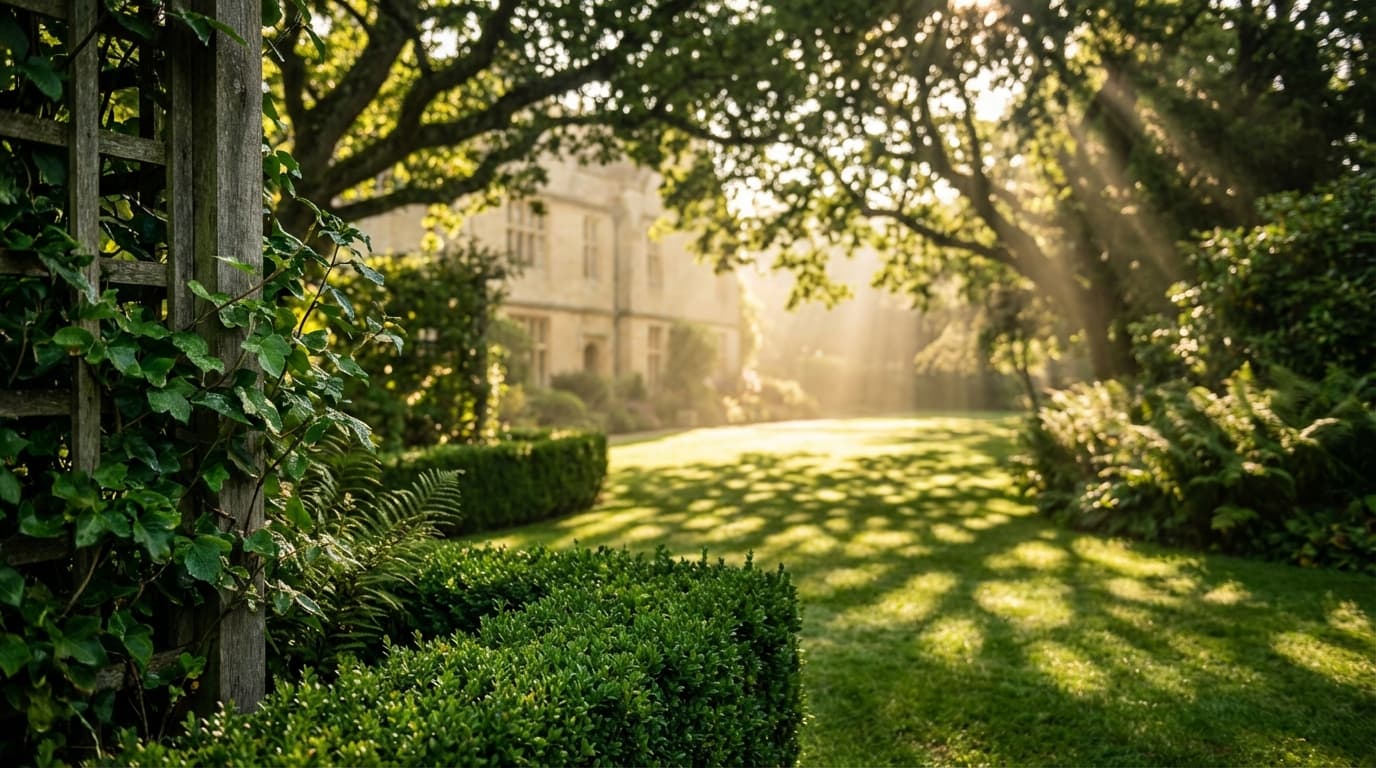 Neatly edged lawn and tidy garden beds in a Perth backyard